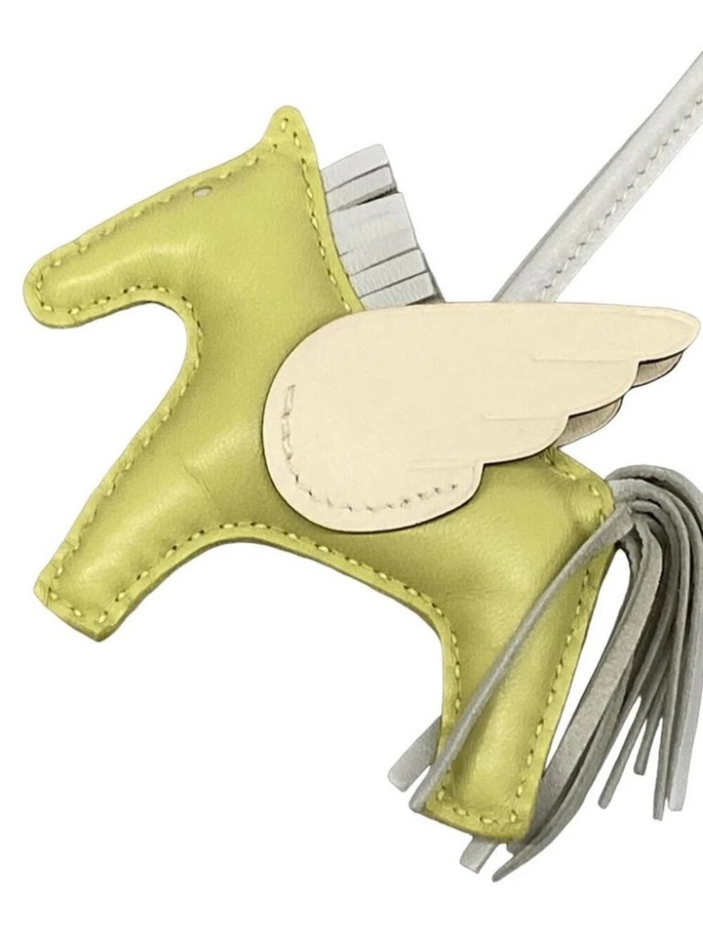 HERMES Rodeo Charm Pegasus PM Jaune Bourjon Nata Bleu Brume Agneau Milo Z - Picture 4 of 6